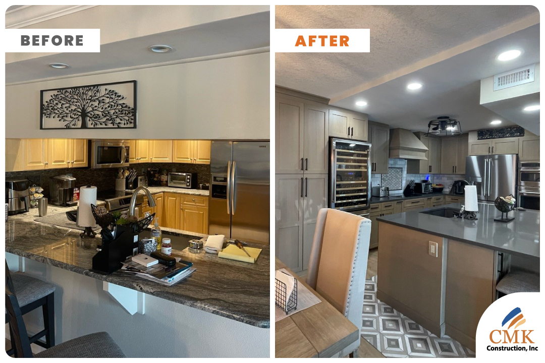 before and after kitchen remodel