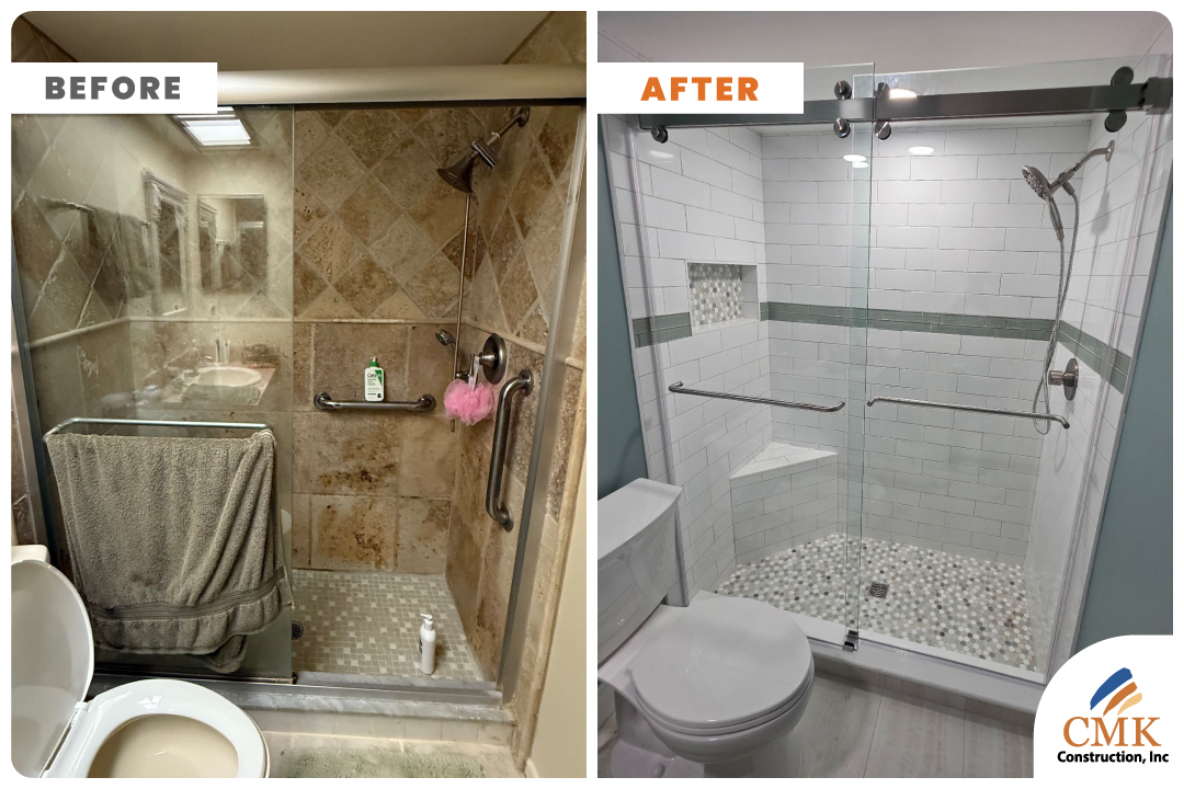 before and after bathroom remodel