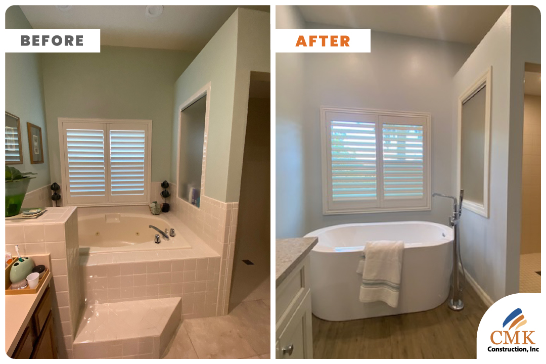 before and after bathtub remodel
