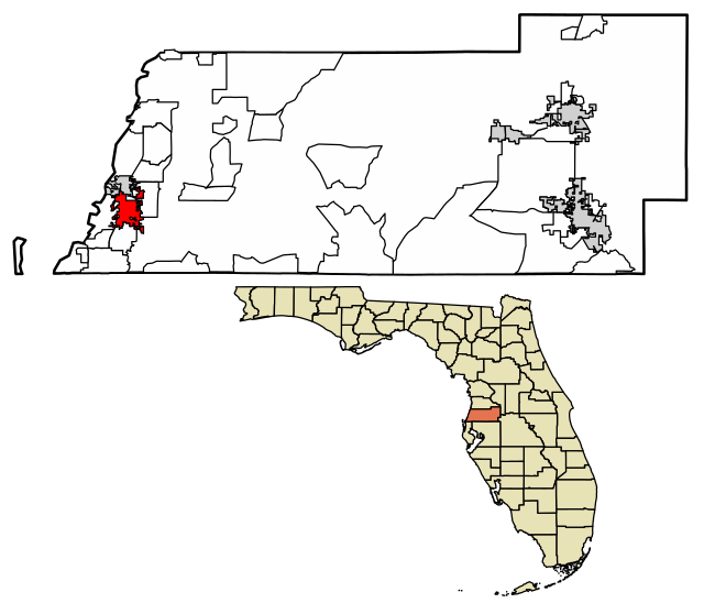 Map showing location of Florida city