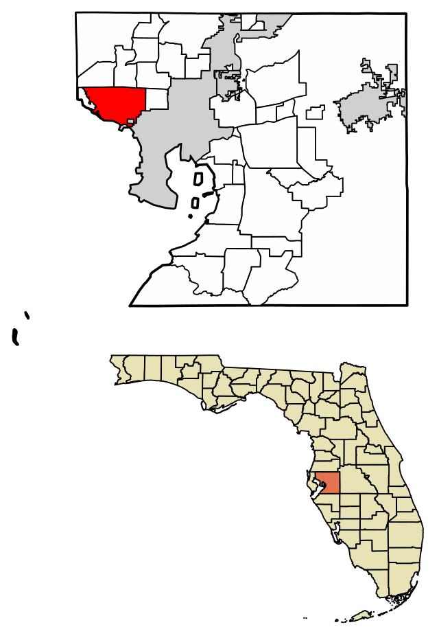 Maps highlighting specific regions in California and Florida.