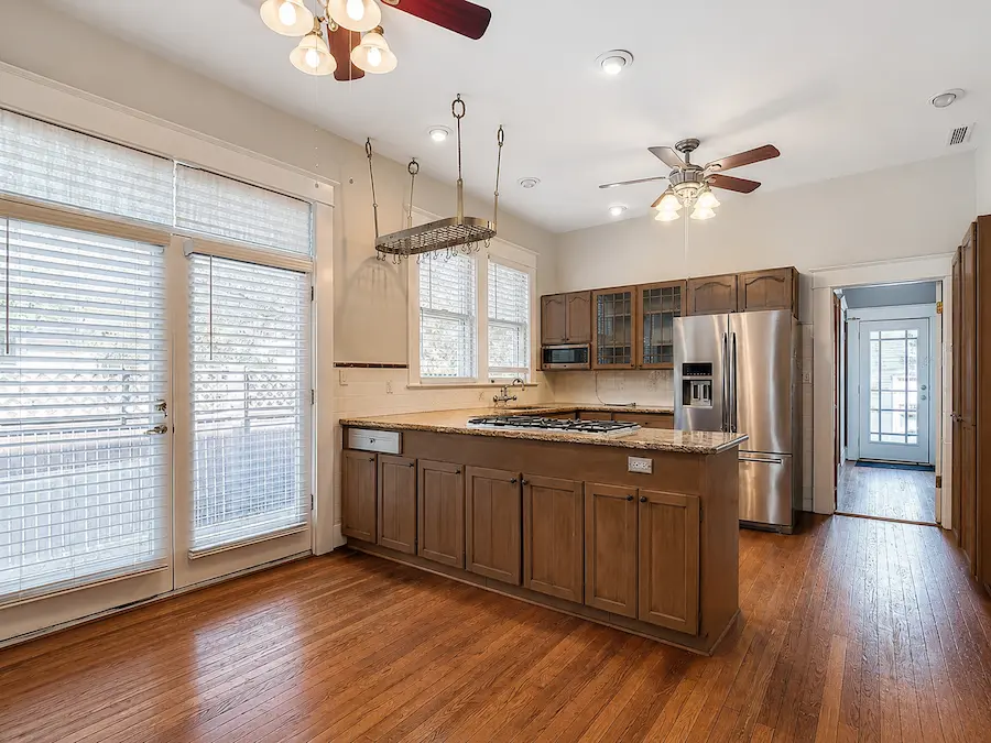 Closed-off kitchen in a Seminole Heights Tampa bungalow with original wiring before CMK Construction remodel