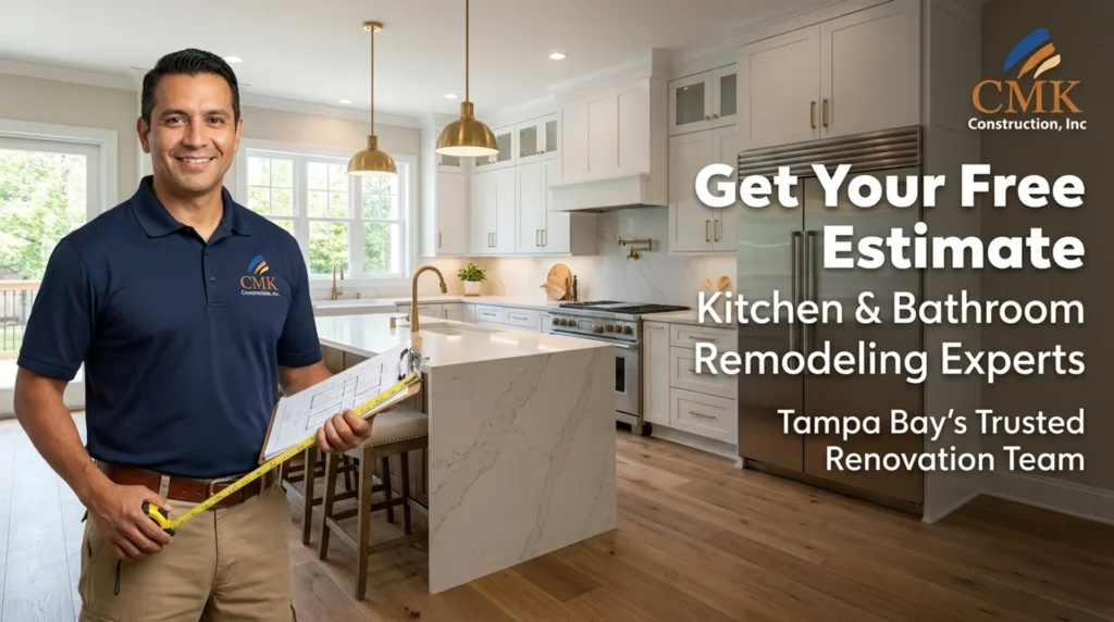 Free estimate consultation for bathroom and kitchen remodeling.