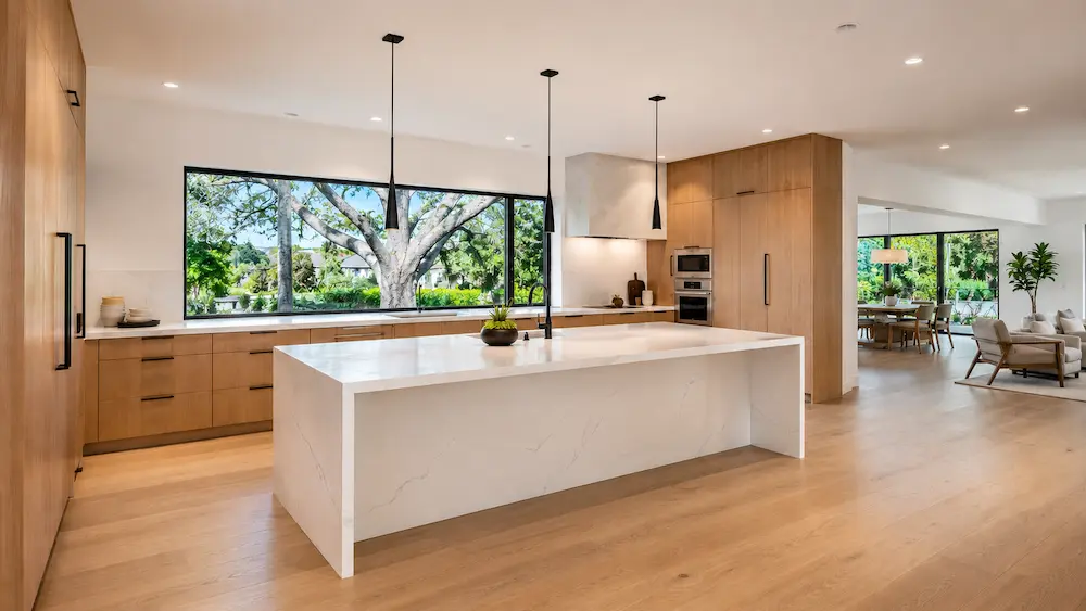 Kitchen remodel with shaker cabinets and a tile backsplash in Brandon, FL