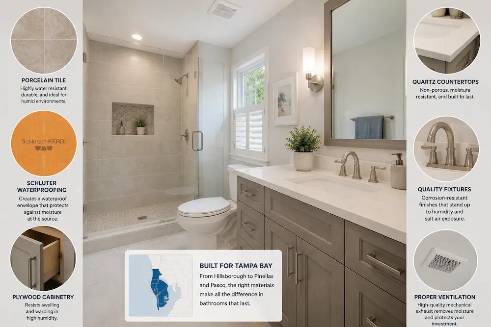 Best Bathroom Materials for Tampa Bay Homes