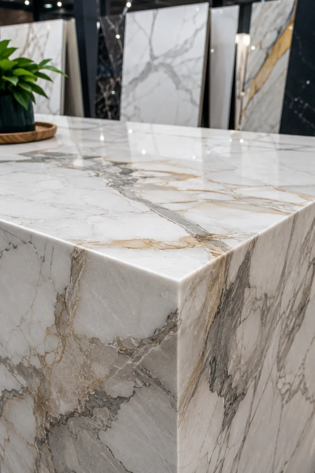 Stone kitchen countertops installed by CMK Construction