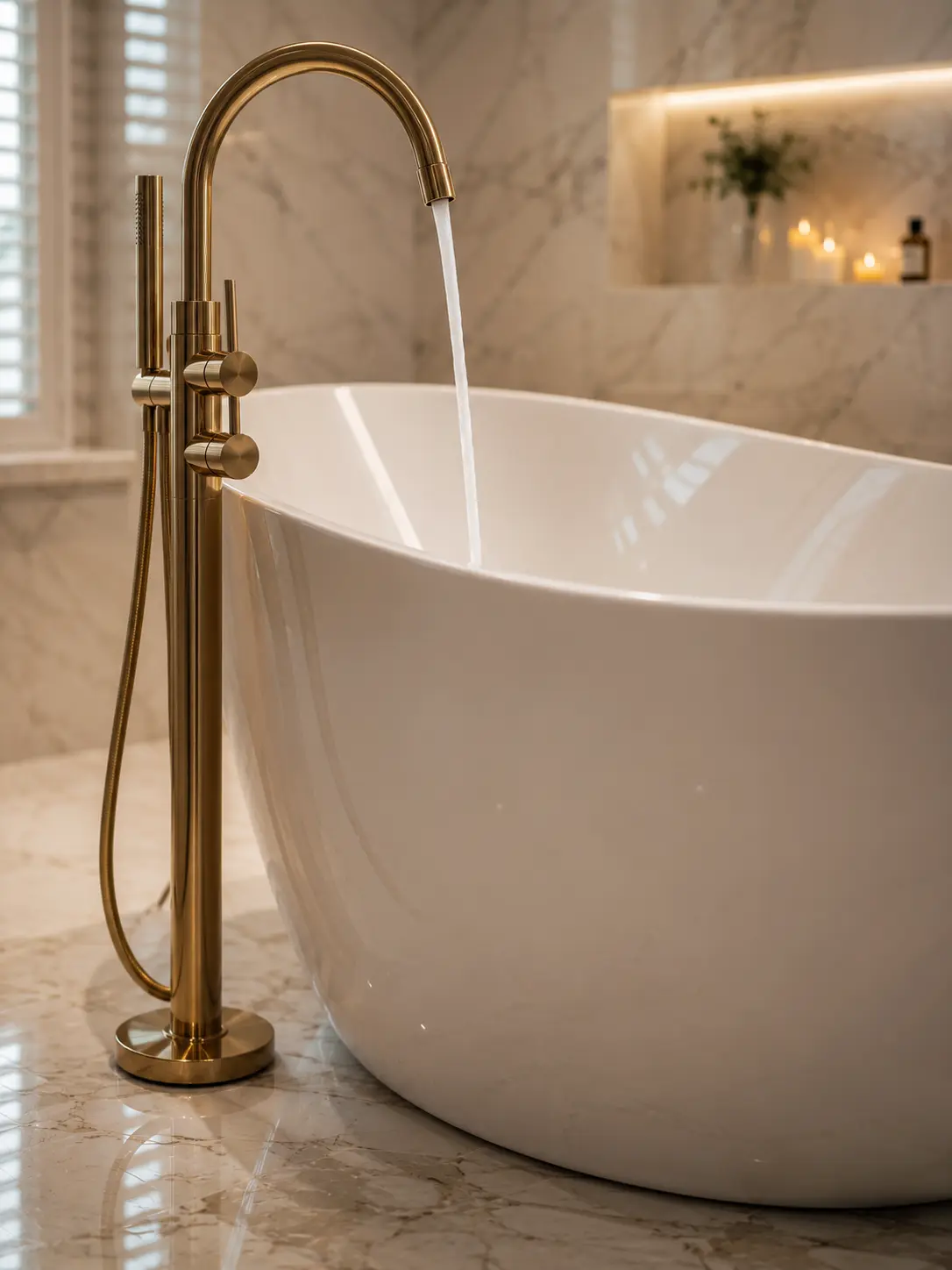 Custom bathroom vanity and stone countertop by CMK Construction