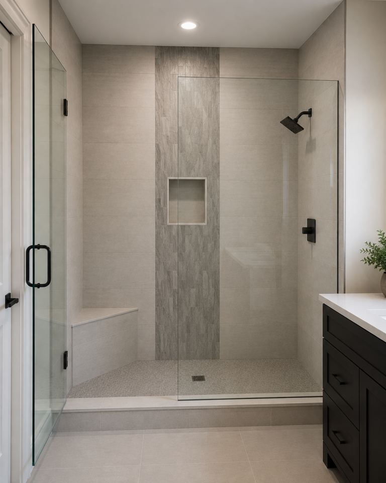 clearwater custom tiled walk in shower