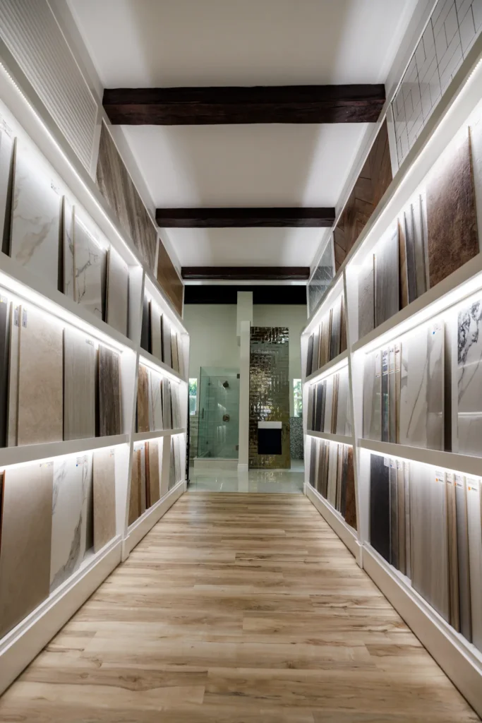 cmk construction tampa tile selection showroom