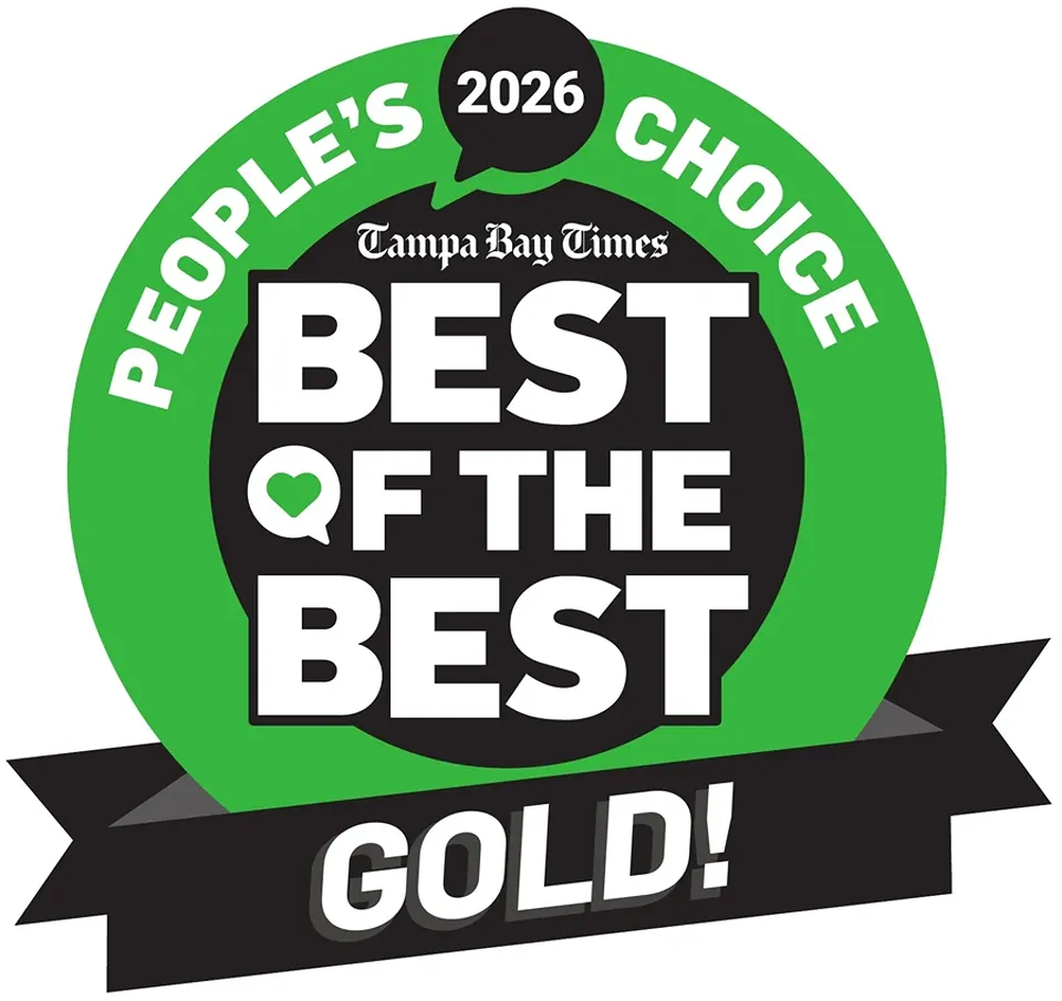 Tampa Bay Times Best of the Best 2026 People's Choice Gold badge awarded to CMK Construction for kitchen and bathroom remodeling in Tampa Bay