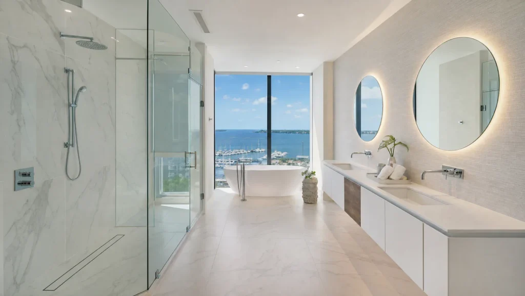 pinellas county condo bathroom remodel st petersburg high rise walk in shower