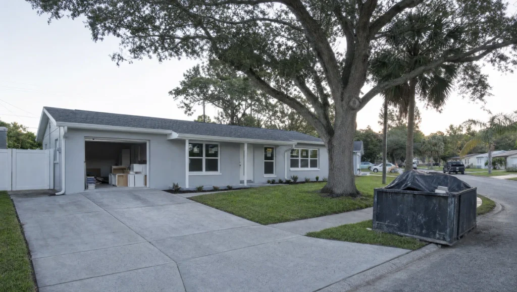 pinellas county remodeling contractor largo ranch home exterior mid remodel