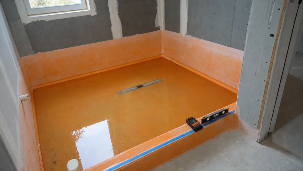 tampa bathroom contractor waterproofing shower pan flood test