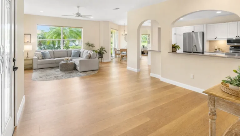 whole home flooring replacement engineered oak open living area